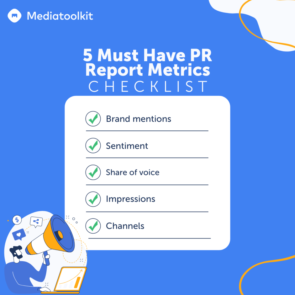 5 must have PR report metrics checklist