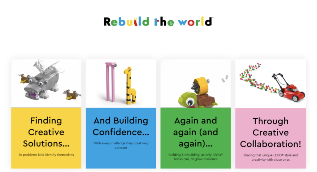 rebuild the world public relations examples lego