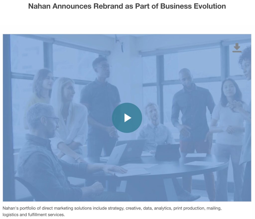 Nahan's rebranding video