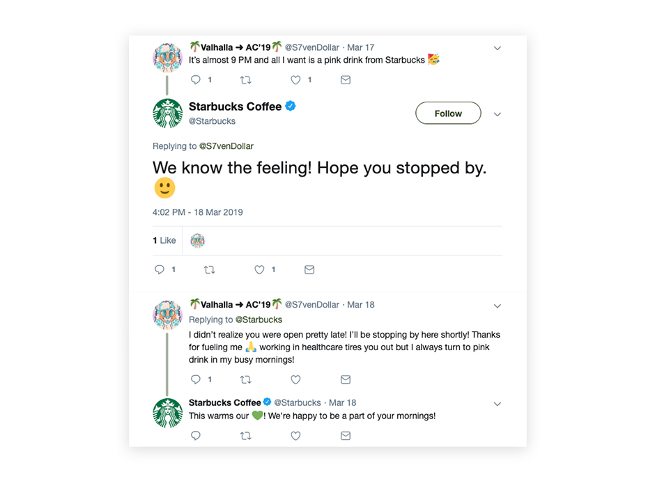 Starbucks social media response management
