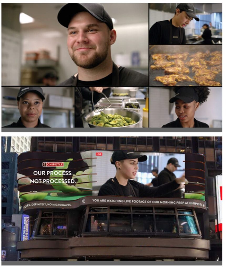 Chipotle campaign with their employees 