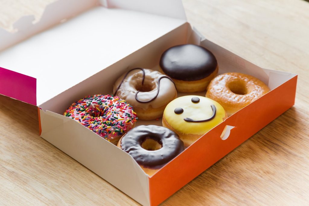 Box of Dunkin donuts 