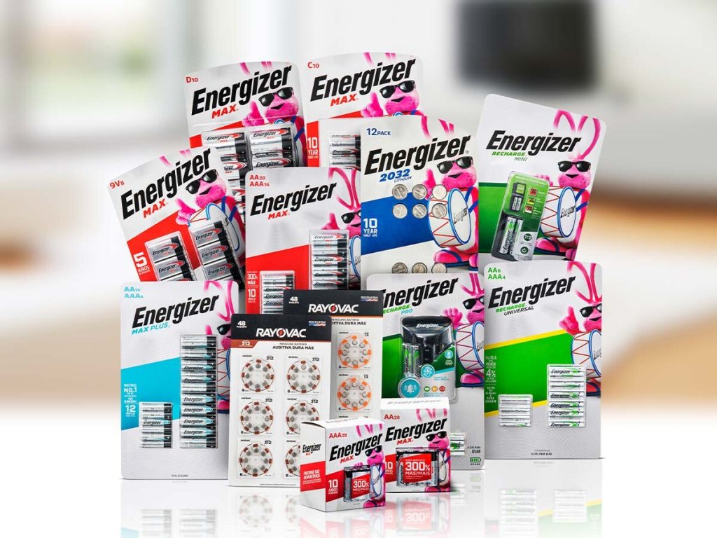 many packaging of rebranded Energizer batteries