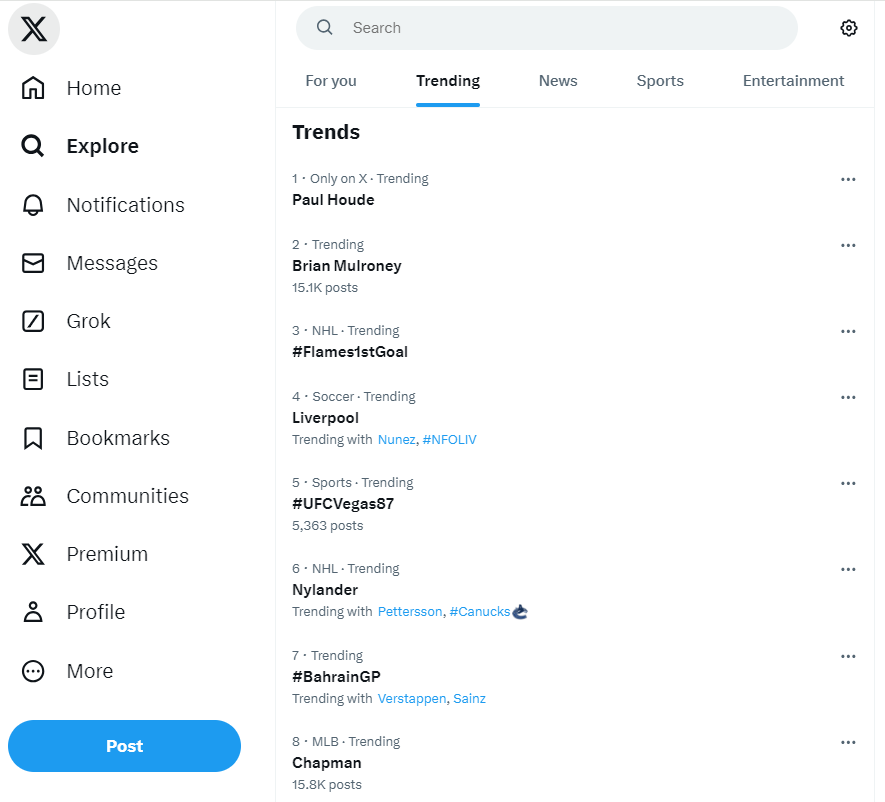 Twitter Trending displays the most popular topics and hashtags on the Twitter (X) platform in real time.