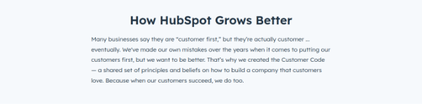 Screenshot of HubSpot Grow Better campaign landing page