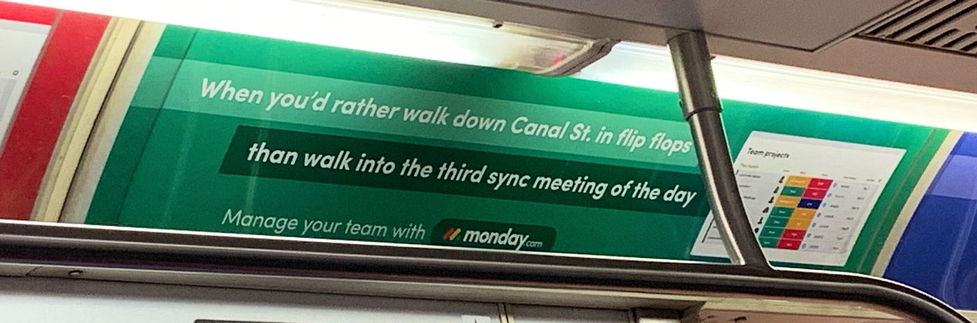Monday.com subway ad